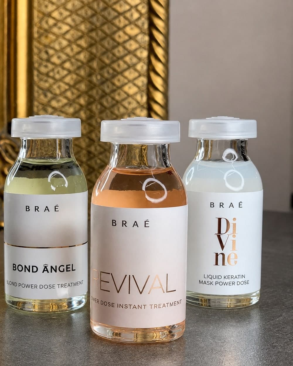 Bond Angel Blond Power Dose – ampola em destaque, com Revival e Divine – Braé