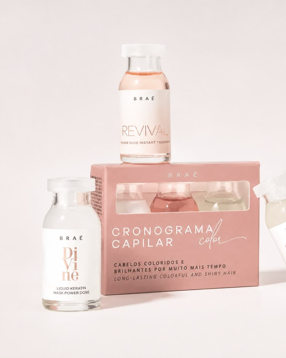 Kit Cronograma Capilar Color 3×13ml – caixa e ampolas – Braé